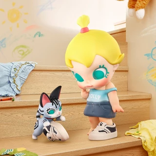 POP MART Baby Molly & Baby Tabby Series Figures Blind Box Action Toys Figure Birthday Gift Kid Toy