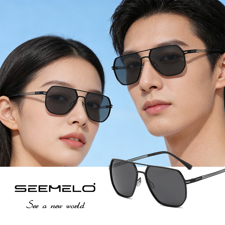 SEEMELO แว่นกันแดดโพลาไรซ์แฟชั่นสไตล์แว่นกันแดดขับรถแว่นกันแดด UV400 ขี่จักรยานและวิ่งกีฬาแว่นตา unisex