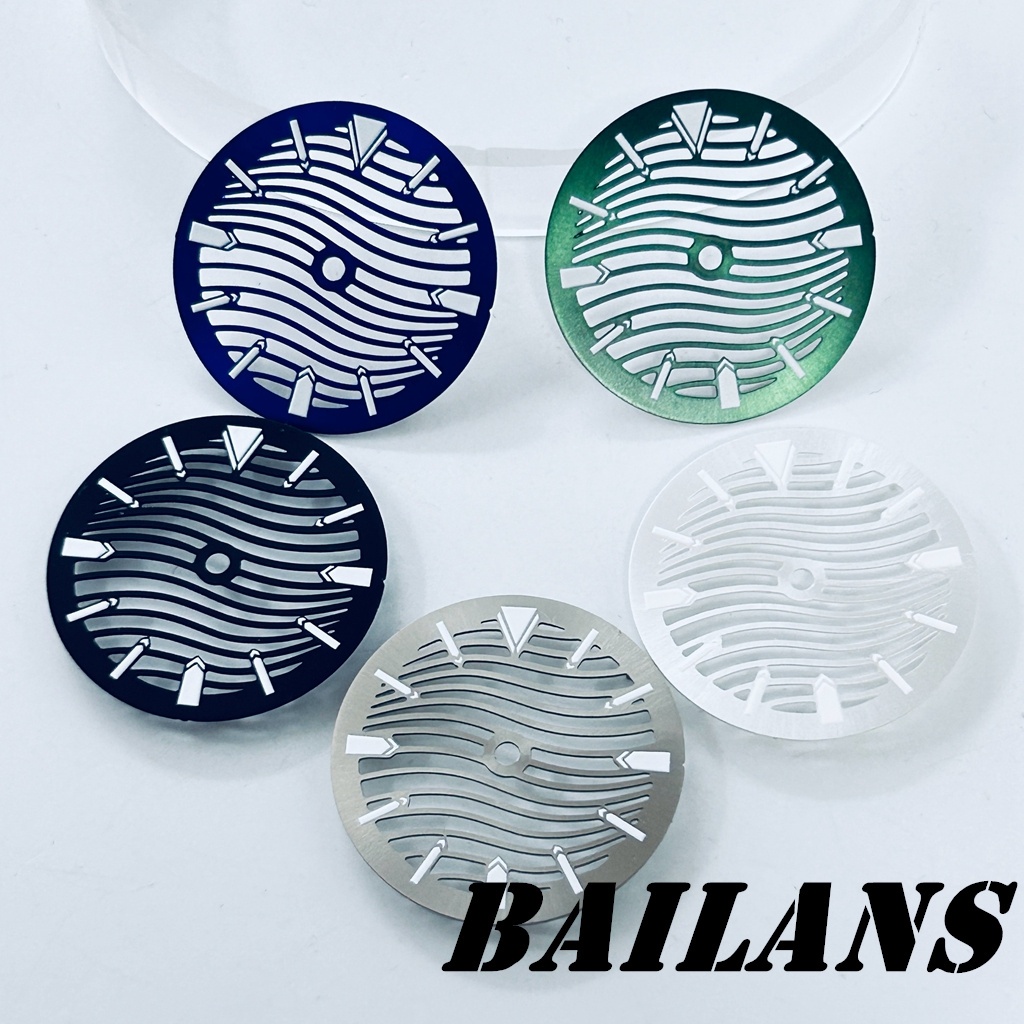 29 มม.NH70 Hollow Out สีขาวสีดําสีฟ้าสีเขียวนาฬิกาสีเขียว Luminous นาฬิกา Faces สําหรับ NH35 NH70 NH