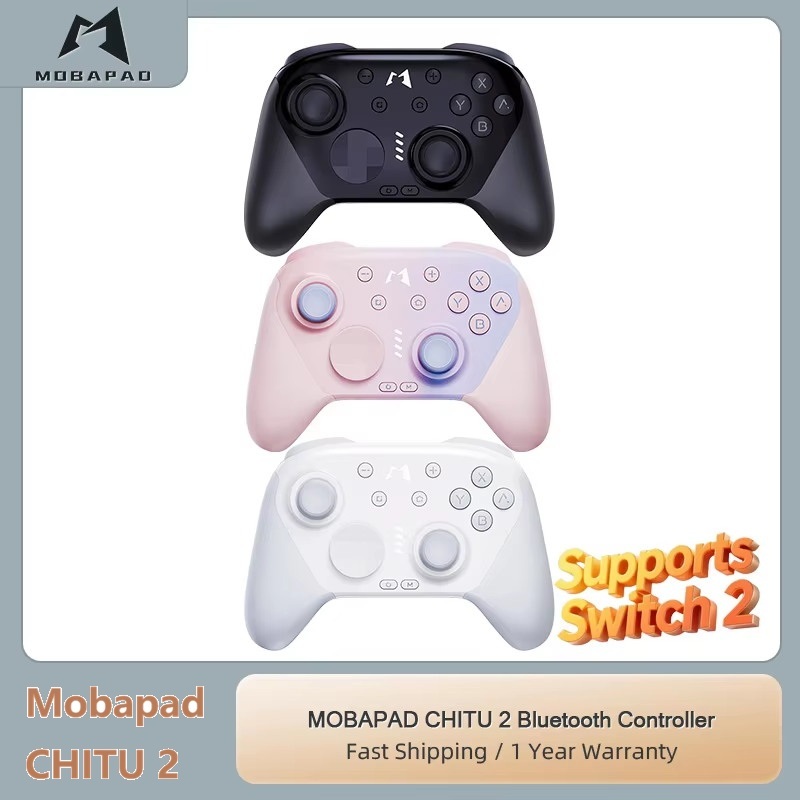 Mobapad CHITU 2 ตัวควบคุมบลูทูธพร้อมจอยสติ๊ก TMR สําหรับสวิตช์ 1/2 PC Android NS Gamepad อุปกรณ์เสริ