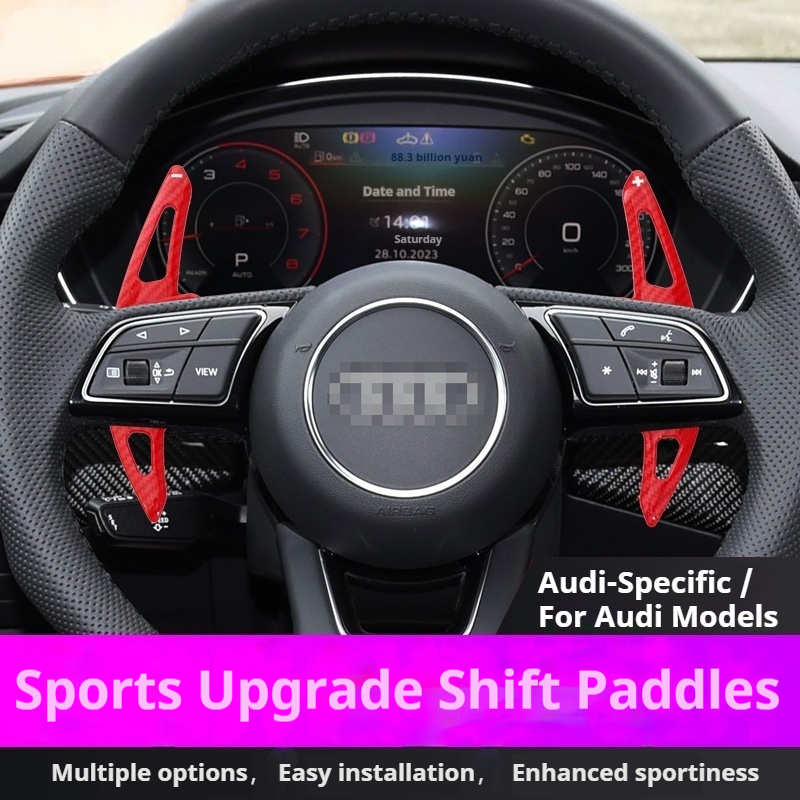 เหมาะสําหรับ Audi ใหม่ A6L S8 Q6 A7A4L A3 A5 Q6 A8 S7 คาร์บอนไฟเบอร์พวงมาลัย SHIFT Paddles ใหม่ Audi