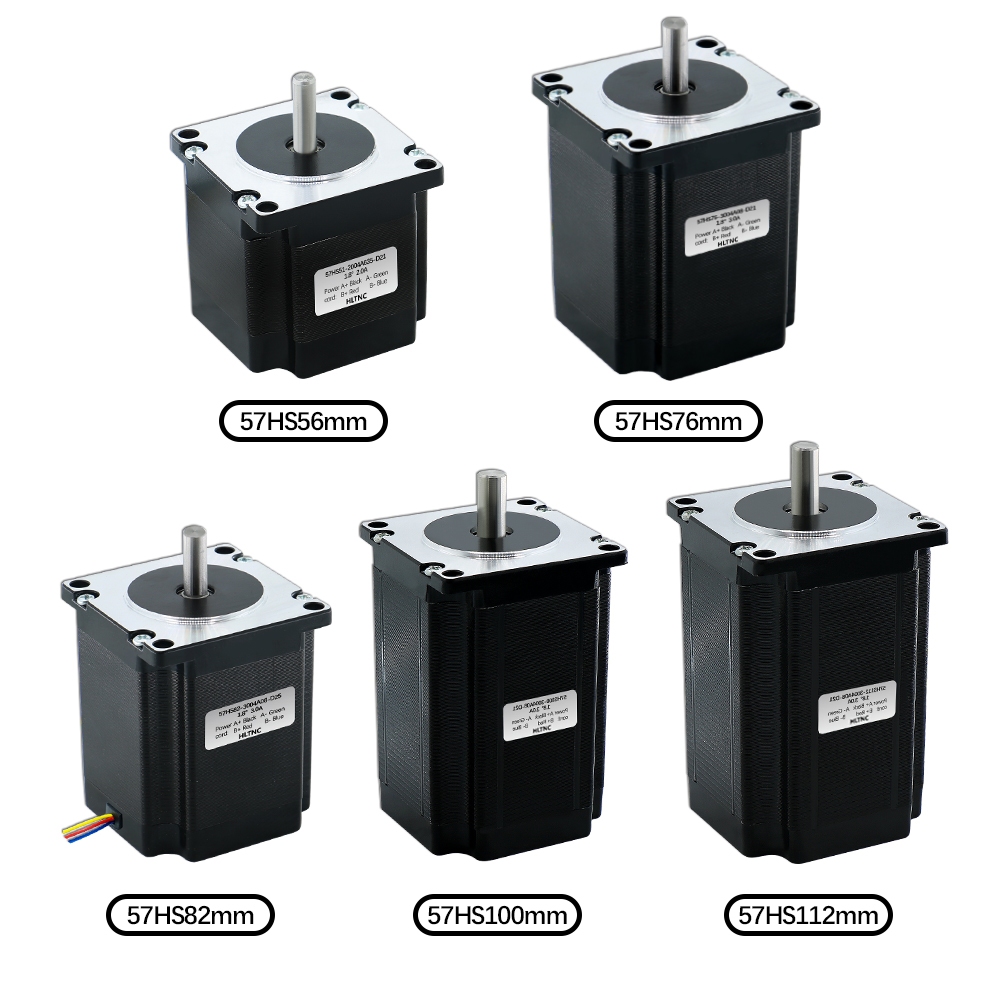 HLTNC Nema 23 Stepper Motor 20-50v เครื่องยนต์ DC 1.2Nm 2Nm 2.2Nm 2.5Nm 3Nm 3A 4 สาย Nema23 Stepping