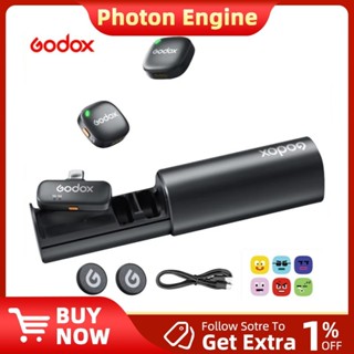 ใหม่ Godox C01 ไมโครโฟนไร้สายแบบหนีบเสื้อสําหรับ iPhone Andr…