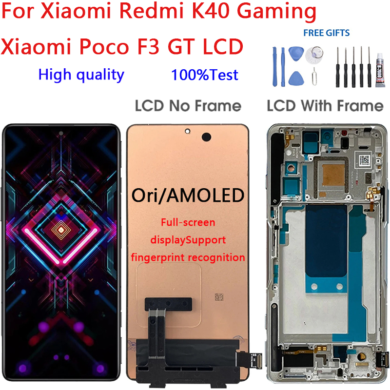 สําหรับ Xiaomi Redmi K40 Gaming/Xiaomi Poco F3 GT จอแสดงผล LCD Touch Screen Digitizer Assembly เปลี่ยนจอแสดงผลอะไหล่