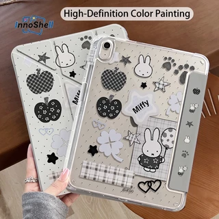 เคสiPad แบบพับได้ 3+Y สำหรับ Miffy Gen11 A16 Gen10 2022 Air6/7 Air4 Air5 10.9 ​​Gen7 Gen8 Gen9 Pro11