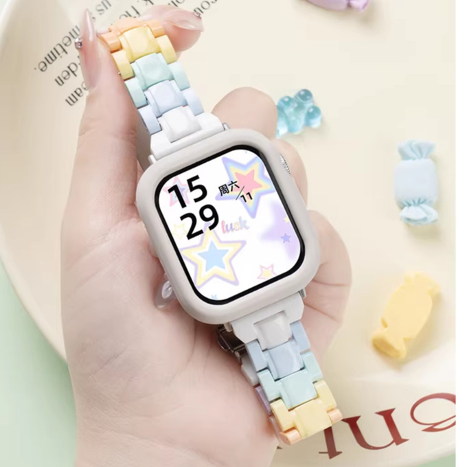 สีสัน Splicing สําหรับ Huawei Watch Fit 4 สาย Plastic Huawei Watch Fit 4 Pro สาย Soft เคส Huawei Fit