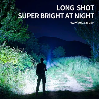 แฟลช SMILING SHARK T02 LED*2 ไฟฉายแบบแม่เหล็ก ไฟ UV ไฟม่วง โหมด 8 ไฟด้านข้าง COB พร้อมเลเซอร์ Type-c ไฟฉุกเฉินแบบชาร์จไฟได้ ไฟกลางแจ้งกันน้ํา