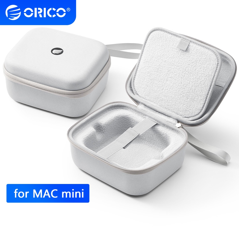100% Original ORICO แบบพกพาสําหรับ Apple 2024 Mac Mini M4 / M4 Pro PC Organizer Travel ไนลอนสีเทากล่องเก็บ BAG01 BAG02