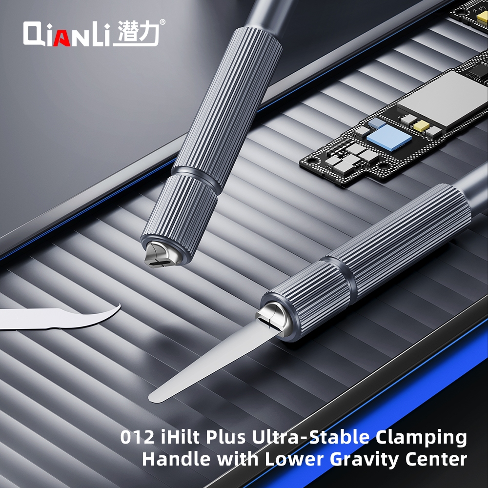 QIANLI iHilt 012 Plus เสียงรบกวนต่ําของมีดแรงโน้มถ่วง hilt อลูมิเนียมอัลลอยด์ลื่นทนต่อการสึกหรอชิป IC สําหรับการบํารุงรักษาโทรศัพท์มือถือ