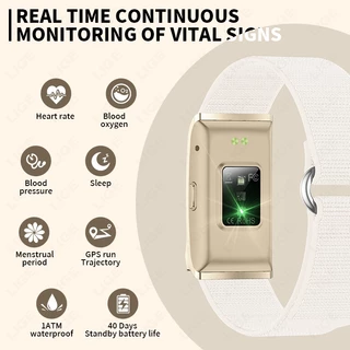 LIGE สมาร์ทวอท์ชผู้ชายผู้หญิงกันน้ํา Heart Rate ความดันโลหิตฟิตเนส Tracker สร้อยข้อมือสมาร์ทสําหรับ Android และ iOS