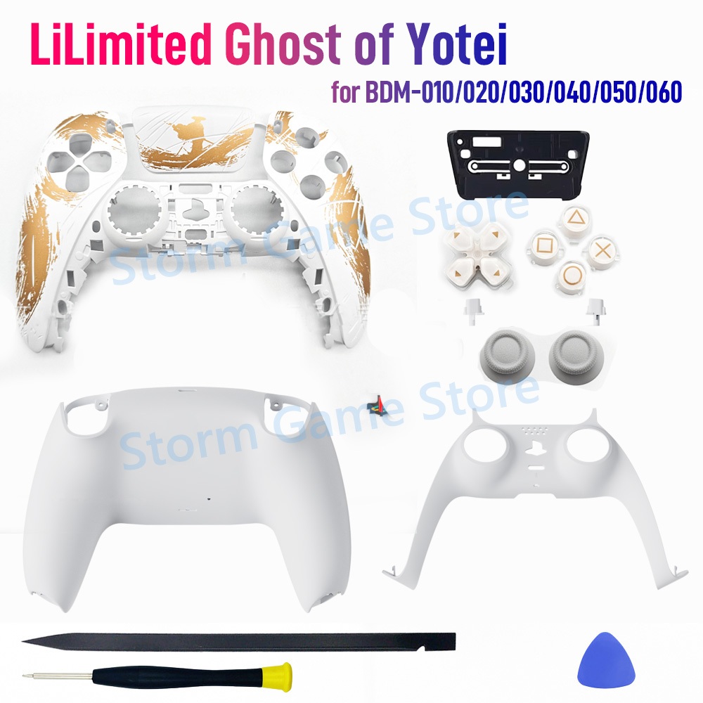 จํากัด Ghost of Yosei/Spider/30th Anniversary/Astro Bot Joyful/Monster Hunter/Fortnite /Helldiversfor PS5 Controller Shell ฝาหลังด้านหน้า Playstation 5 กรณีเปลี่ยนสําหรับ 01-6