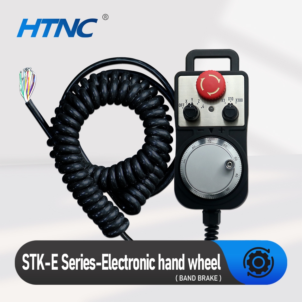 HLTNC 4/6 แกน CNC MPG Handwheel – 100 PPR Pulse Generator 5-24V พร้อมหยุดฉุกเฉินสําหรับ Mach3 Siemens CNC Router Milling
