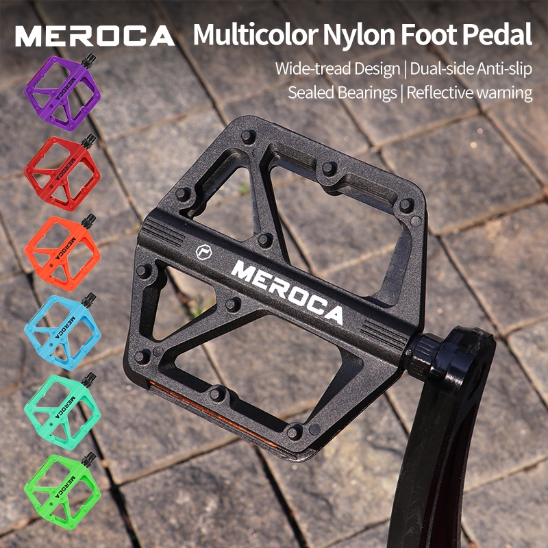 MEROCA บันไดจักรยานกันลื่นสำหรับจักรยานเสือหมอบและMTB ทำจากเส้นใยไนลอน น้ำหนักเบาทึกระยะ