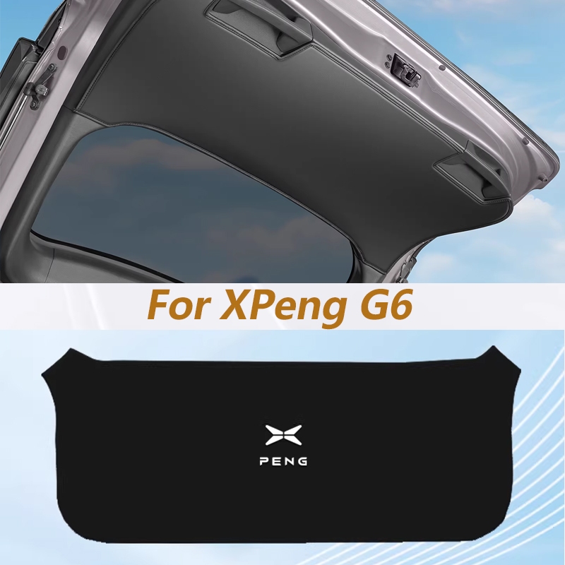 สําหรับ XPeng G6 ประตูท้ายแผ่นป้องกันการเตะ Trunk แผงประตูแผ่นป้องกันหนัง pu วัสดุป้องกันรอยขีดข่วนและทนต่อการสึกหรอรถ Trunk Anti-KICK Pad อุปกรณ์ปรับเปลี่ยนภายใน