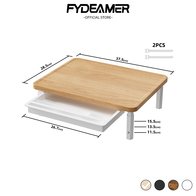 FYDEAMER ขาตั้งจอเดี่ยวพร้อมลิ้นชัก วัสดุพรีเมียม รับจอ/โน๊ตบุ๊ค 1 ชิ้น โฮมออฟฟิศ XSMR01