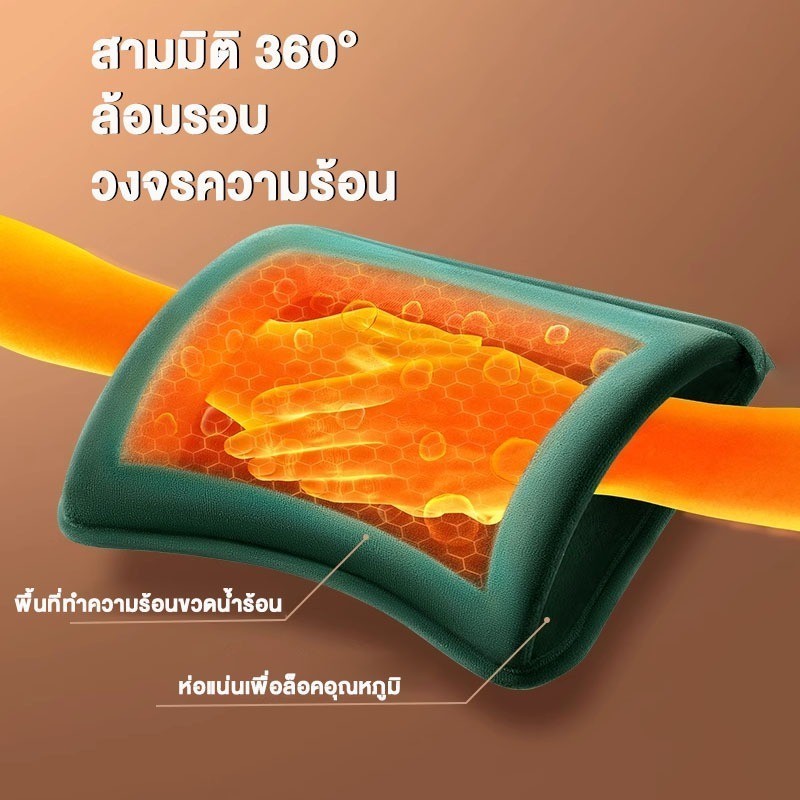 กระเป๋าน้ำร้อนไฟฟ้า ชาร์จได้ ผ้ากำมะหยี่ คลายหนาว แก้ปวด - รูปที่ 2