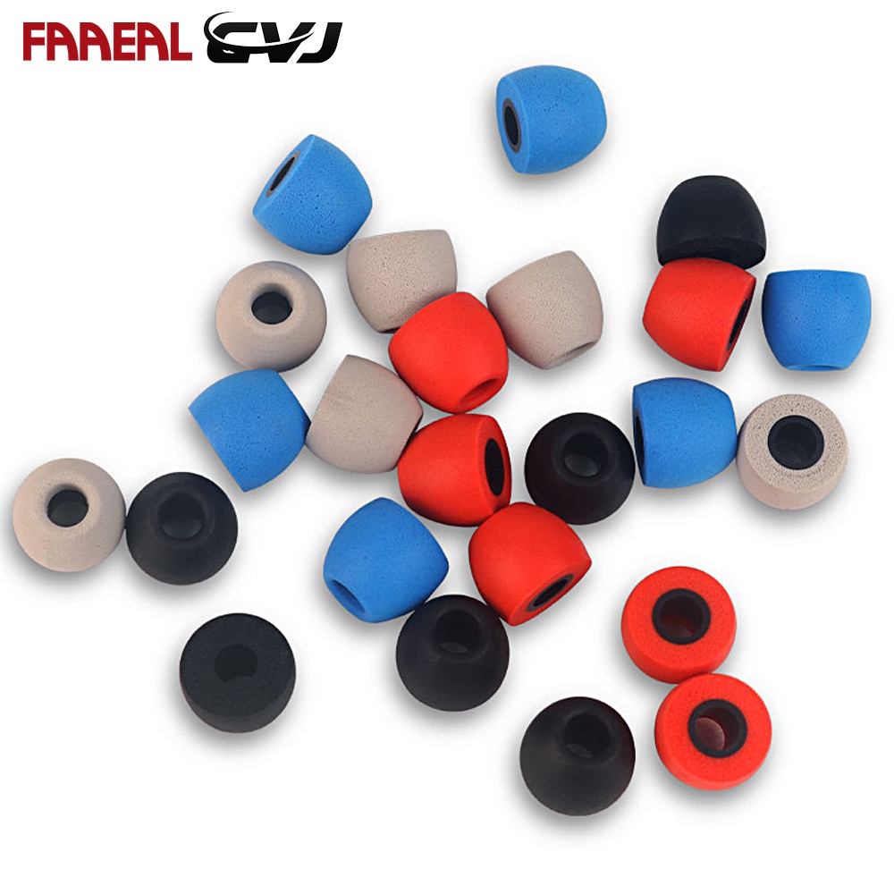 FAAEAL CVJ Bullet Head Memory Eartips 3 คู่ Universal ขนาดวัสดุนุ่มเสียง lsolation ช้า Rebound ฟองน้