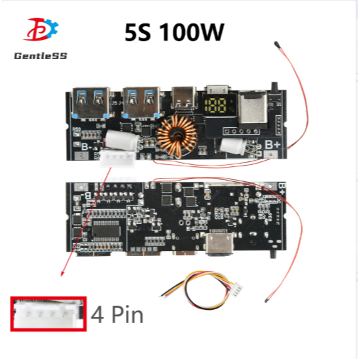 3S/4S/5S 65W/100W PD 6-Port Bidirectional Fast Charging Power Bank โมดูลแผงวงจร
