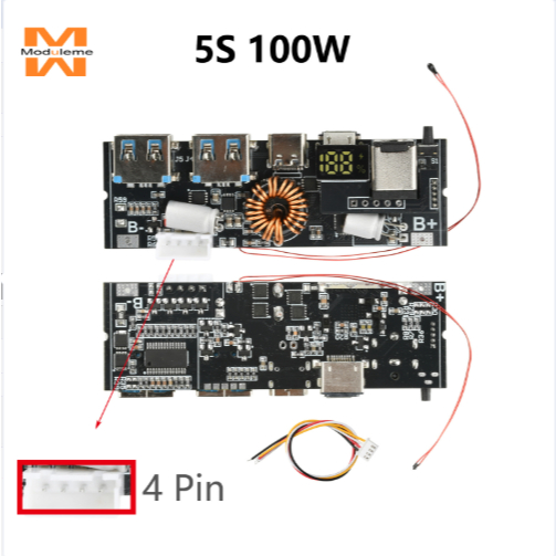 3S/4S/5S 65W/100W PD 6-Port Bidirectional Fast Charging Power Bank โมดูลแผงวงจร
