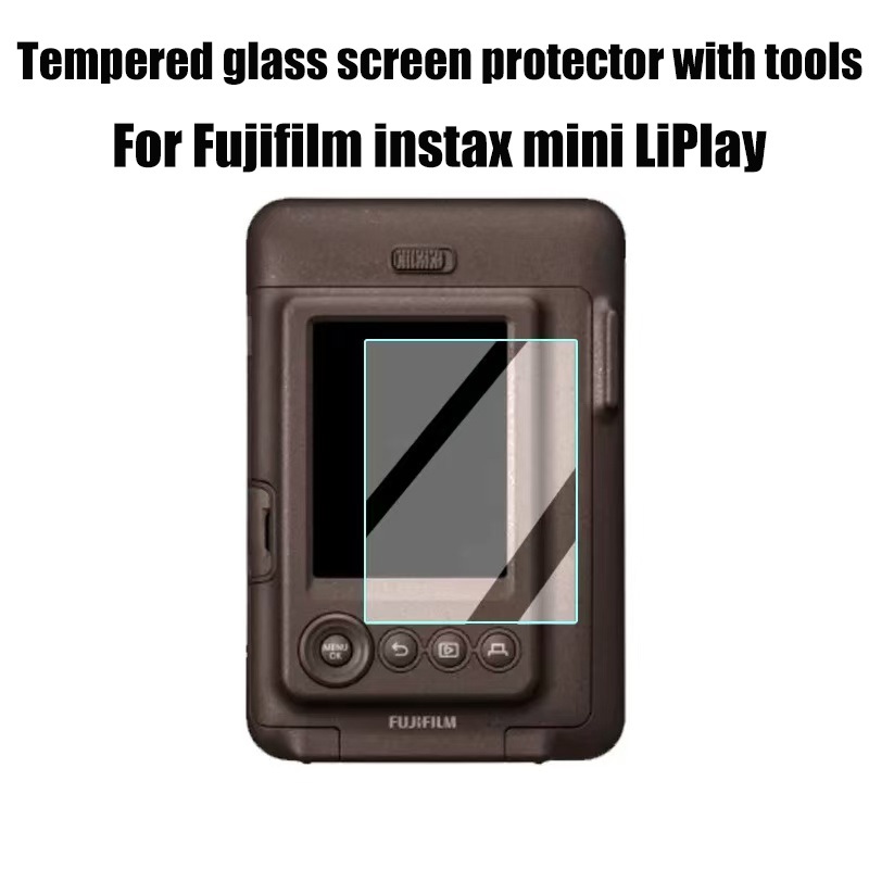 กระจกนิรภัย 9H สําหรับ Fujifilm Instax Mini LiPlay ป้องกันหน้าจอสําหรับกล้อง Anti-Scratch