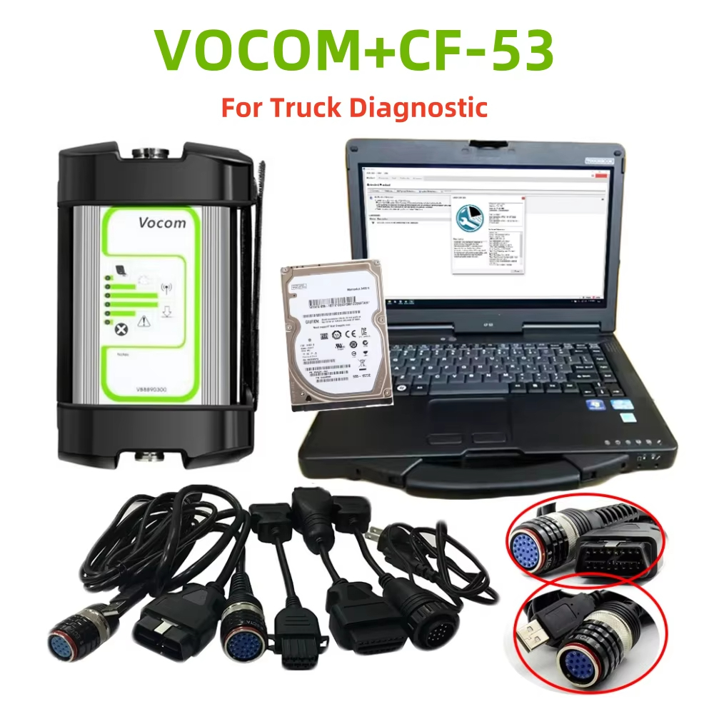 PTT2.8.13 Tech tool Excavators รถบรรทุกอุตสาหกรรม Diagnostic อินเตอร์เฟซกลม VOCOM สําหรับ V0lv- R-no