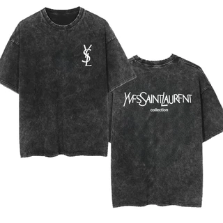 (ผ้าฝ้าย 100%) Luvoro 2025 เสื้อยืด Cotton oversize T-shirt unisex ลาย เนื้อผ้านุ่มระบายอากาศดี แขนสั้น เสื้อยืดสีดำและขาวสไตล์เกาหลีย้อนยุค สำหรับสตรี ทำจากผ้าฝ้ายแท้ 100% C1609