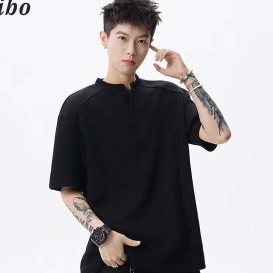 เสื้อยืด unisex แขนสั้นหลวม ระบายอากาศได้ดี — صورة 3
