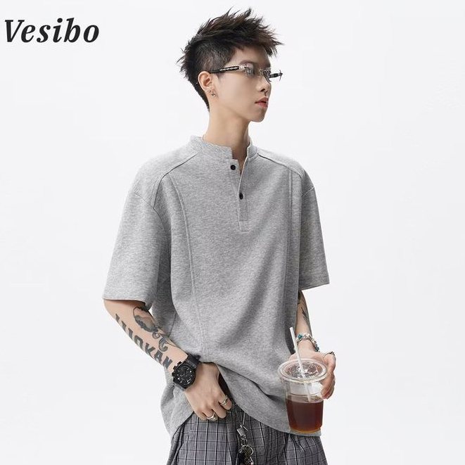 เสื้อยืด unisex แขนสั้นหลวม ระบายอากาศได้ดี — صورة 4