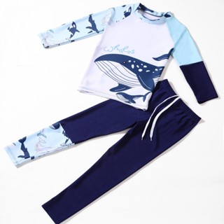 ชุดว่ายน้ําอายุ 3-10 ปีสําหรับเด็กชายและเด็กหญิง 2 ชิ้นชุดว่…