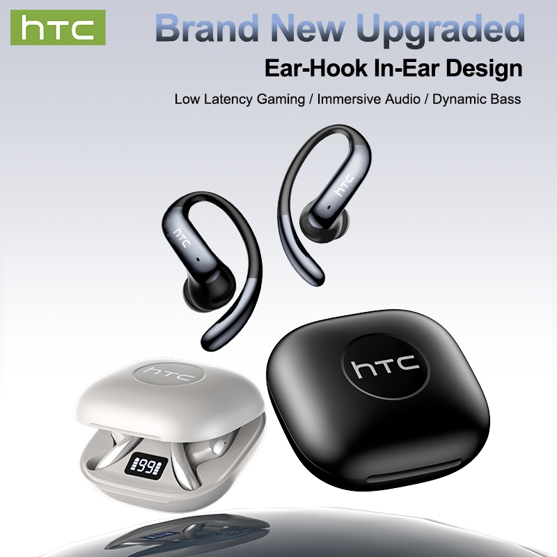 HTC NE63 AI Translator หูฟังเปิดหูฟังไร้สาย Bluetooth 6.0 พร้อมจอแสดงผล LED
