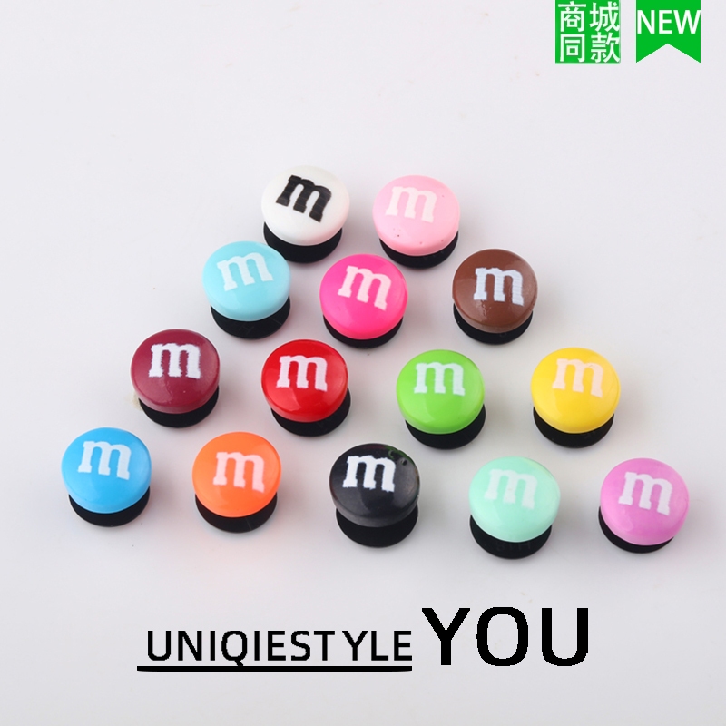 สไตล์ใหม่รองเท้าหลุมอุปกรณ์เสริมรองเท้าดอกไม้สนุกการ์ตูน DIY รองเท้าดอกไม้การ์ด Luo Chi อุปกรณ์เสริมสี m Bean Series