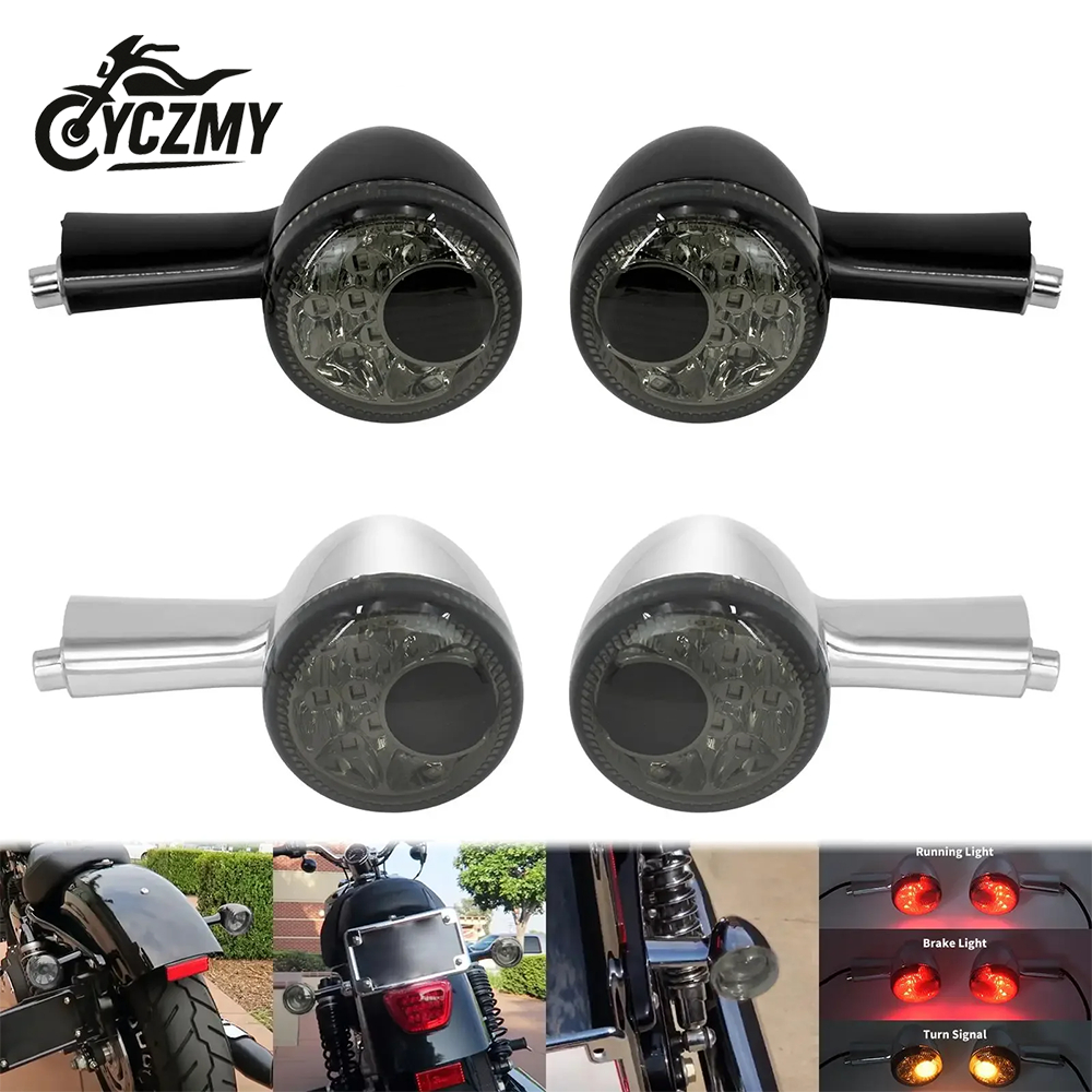 สําหรับ Harley Sportster LED ไฟเลี้ยวด้านหลังไฟเบรค XL883 XL1200 48 Roadster Custom 92-22