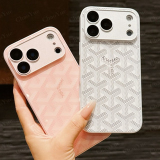 เคสโทรศัพท์มือถือหรูหราแบบใหม่ขอบนุ่ม พร้อมฝาครอบเลนส์กระจกเทมเปอร์สไตล์เรโทร เหมาะสำหรับรุ่น 17, 16, 15, 14, 13, 12, 11 Pro Max Plus ป้องกันแรงกระแทก ฝาครอบเลนส์เต็ม ป้องกันการตก กระจกเลนส์ ปกป้องเครื่องอย่างสวยงาม
