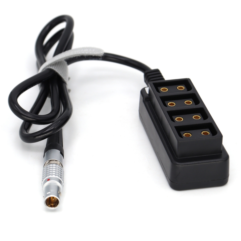 0B 2Pin 12V Out to 4 D-tap กล้องปลั๊กสายไฟ DTAP Four Way Splitter สําหรับกล้อง ARRI RED