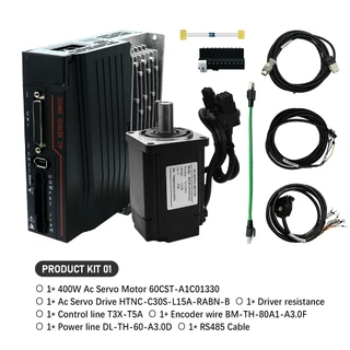 HLTNC 400W 750W ชุดเซอร์โวมอเตอร์ – ความเร็วสูง 3000RPM พร้อมการควบคุม 5-24V/0-10V/RS485 สําหรับเราเตอร์ CNC