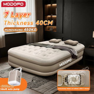 🔥Free pillow🔥 MODOFO Inflatable Air Bed Double Size with Electric Pump Portable Foldable For Camping Tilam King Size