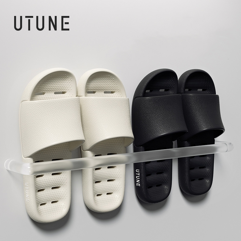 UTUNE รองเท้าแตะห้องน้ำ EVA กันลื่น แห้งเร็ว ระบายน้ำดี นุ่มเด้ง ใส่สบาย รองเท้าใส่ในบ้าน คู่รัก ชายหญิง