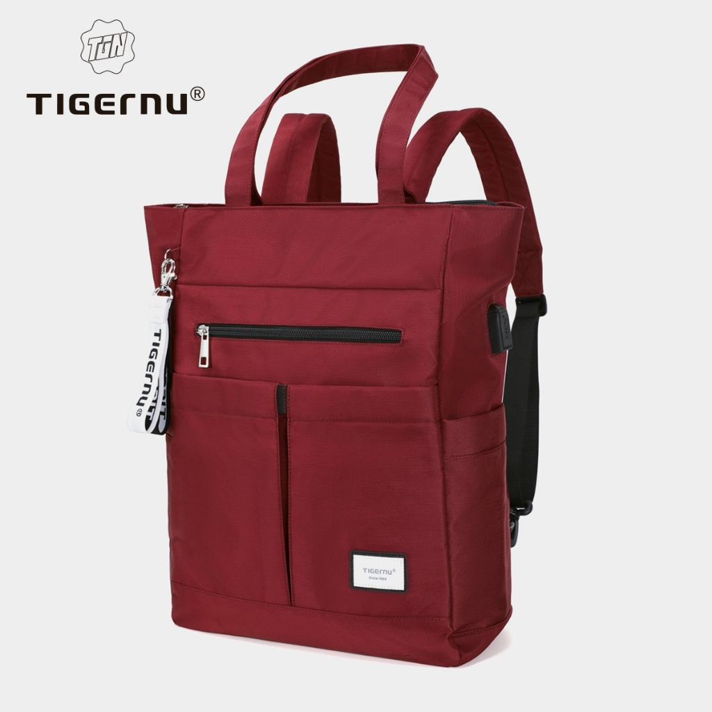 Tigernu 8632 กระเป๋าเป้สะพายหลังลําลอง ใส่แล็ปท็อป กันน้ํา จุของได้เยอะ 15.6 นิ้ว แฟชั่นสําหรับสตรี