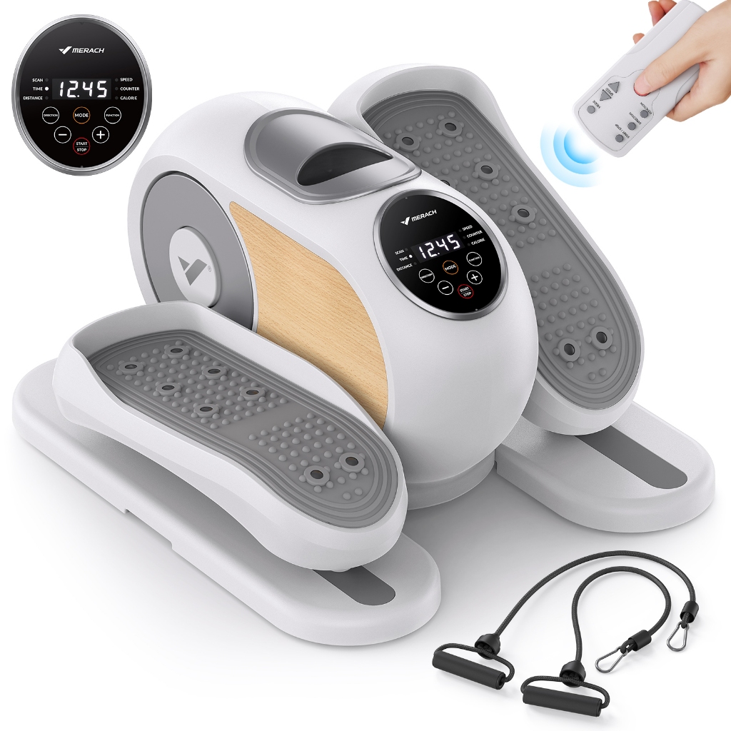 MERACH เครื่องเดินวงรี mini Elliptical machine ลู่เดินกึ่งสเต็ป stepper เครื่องออกกำลังกาย อุปกรณ์ ออกกำลังกาย ภายใน บ้าน ลู่เดินกึ่งสเต็ป เครื่องวงรี ปรับแรงต้านได้ 12 ระดับ คาร์ดิโอเครื่อ