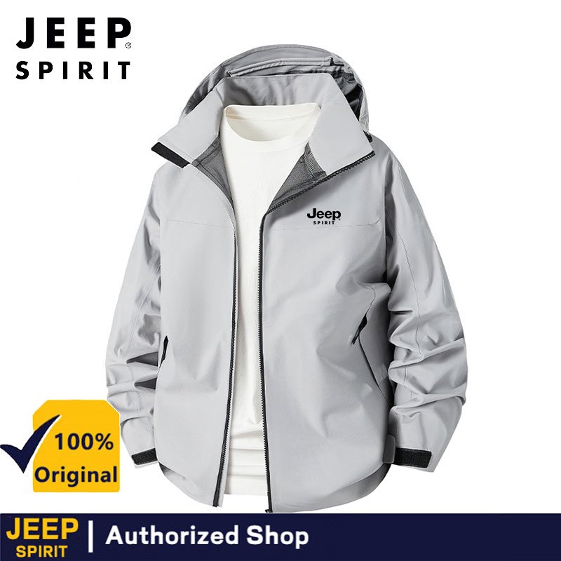 เสื้อแจ็คเก็ต JEEP SPIRIT สำหรับผู้ชาย นุ่มสบาย กันลมได้ดี มาพร้อมเทคโนโลยีการปิดผนึกร้อน