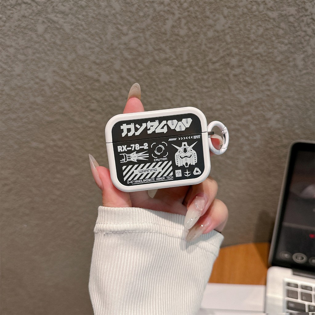 สีดํา RX-78-2 Gundam สําหรับ AirPods Pro3 กรณี AirPods Pro2 กันกระแทกหูฟังสําหรับ AirPods Pro3 4/4 (