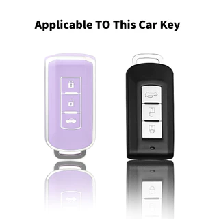 OFF WE GO TPU Remote Car Key Case สําหรับ Mitsubishi พร้อม 3 ปุ่ม: Mitsubishi Mirage, Pajero, Attrage, Triton, Outlander, ASX, Xpander
