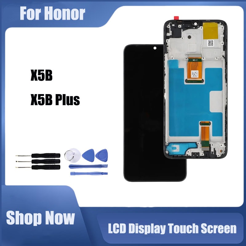 สําหรับ Honor X5B GFY-LX2 X5B Plus GFY-LX2P จอแสดงผล LCD Touch Screen Digitizer Assembly Replacement