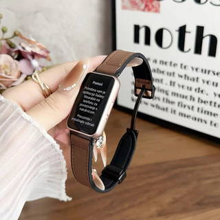 สำหรับ Samsung Galaxy Fit 3 สายรัดแม่เหล็กหนังเปลี่ยนสร้อยข้อมือห่วงเข็มขัดสมาร์ทวอทช์สำหรับผู้ชายและผู้หญิง