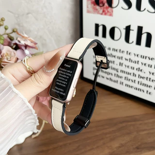 สำหรับ Samsung Galaxy Fit 3 สายรัดแม่เหล็กหนังเปลี่ยนสร้อยข้อมือห่วงเข็มขัดสมาร์ทวอทช์สำหรับผู้ชายและผู้หญิง