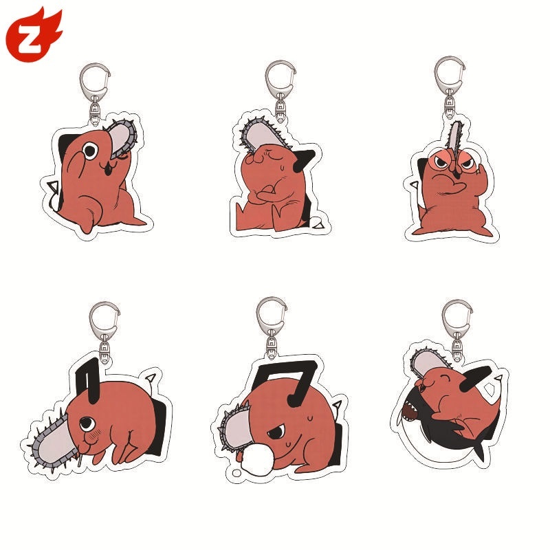 Pochita -Chainsaw Man พวงกุญแจ ~ 1 ชิ้นพวงกุญแจจี้อะคริลิค