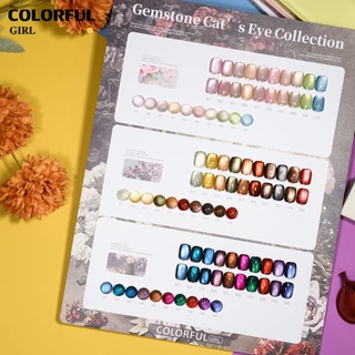 【พร้อมส่ง】COLORFUL GIRL 30 สี ✨ สีเจลแคทอายเนื้อซาติน + สีเจลแคทอายลูกแก้ว ครบเซ็ต 30 ติดทนนาน เงางามประกายหรูหรา เหมาะสำหรับร้านทำเล็บมืออาชีพและใช้ส่วนตัว แถมฟรีชาร์ท Cat Eye 30 สี (ทามาให้แล้ว พร้อมใช้งาน)