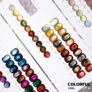 【พร้อมส่ง】COLORFUL GIRL 30 สี ✨ สีเจลแคทอายเนื้อซาติน + สีเจลแคทอายลูกแก้ว ครบเซ็ต 30 ติดทนนาน เงางามประกายหรูหรา เหมาะสำหรับร้านทำเล็บมืออาชีพและใช้ส่วนตัว แถมฟรีชาร์ท Cat Eye 30 สี (ทามาให้แล้ว พร้อมใช้งาน)