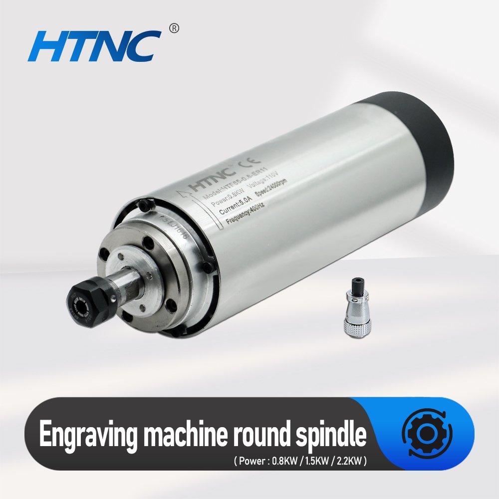 HLTNC 2.2KW / 1.5KW / 0.8KW Air-Cooled CNC แกนมอเตอร์ – 110V/220V 400Hz 24000RPM รอบสําหรับ CNC Router แกะสลักเครื่อง