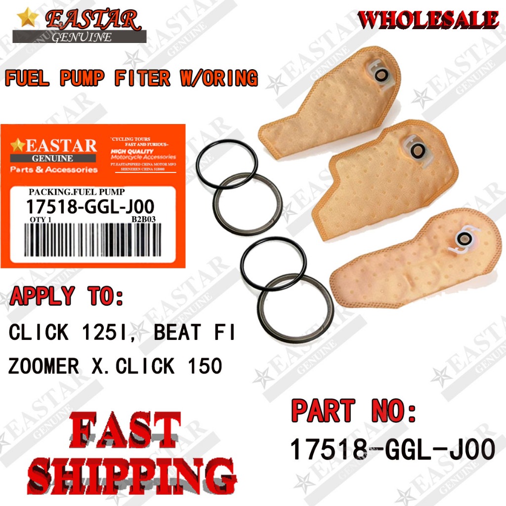 กรองปั้มน้ํามัน W/ Oring Set สําหรับ Click 125i, Beat Fi, Zoomer X,Click 150 17518-GGL-J00